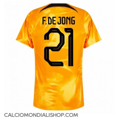 Maglie da calcio Olanda Frenkie de Jong #21 Prima Maglia Mondiali 2022 Manica Corta